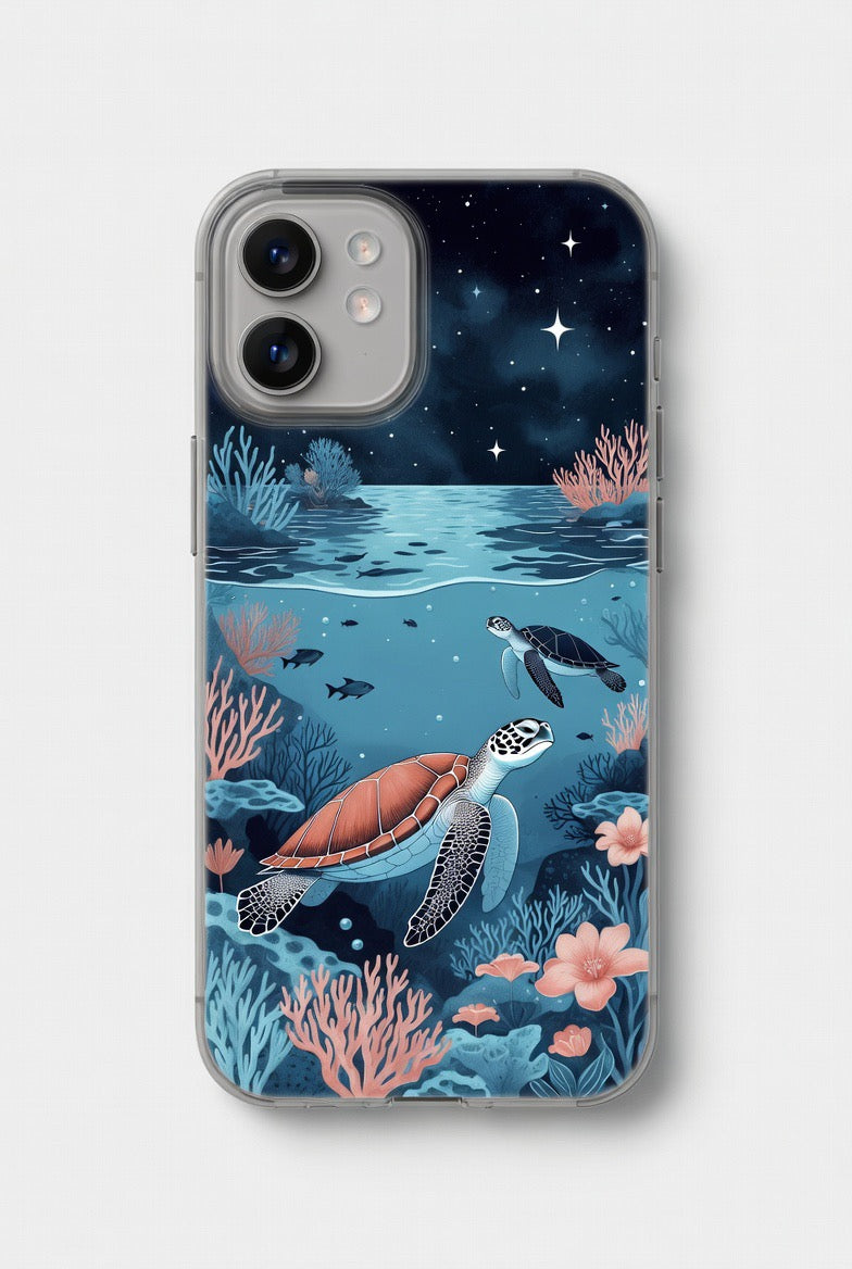 Midnight Reef Turtle Eco Phone Case