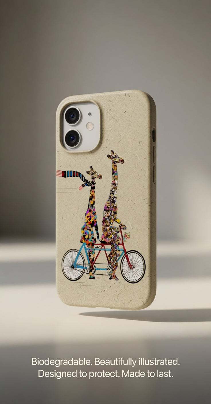 Custom Eco Crafters™ Biodegradable Phone Case – Summer Drop giraffe Art