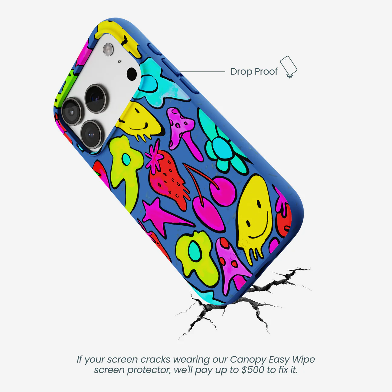 Neon Pop Biodegradable iPhone Case – Bold Art, Eco Protection