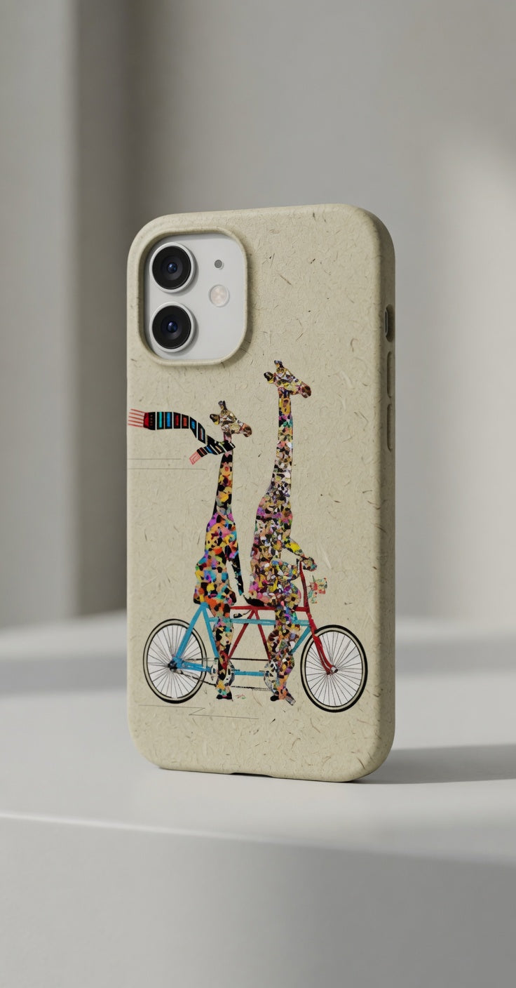Custom Eco Crafters™ Biodegradable Phone Case – Summer Drop giraffe Art