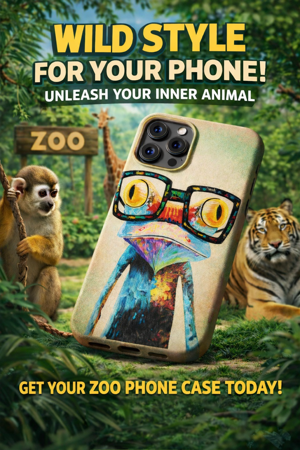 Wild Vision Chameleon Case 🌿 | Biodegradable Eco Protection