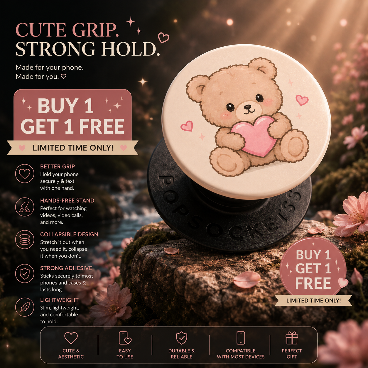 Teddy Love PopSocket 🧸💖