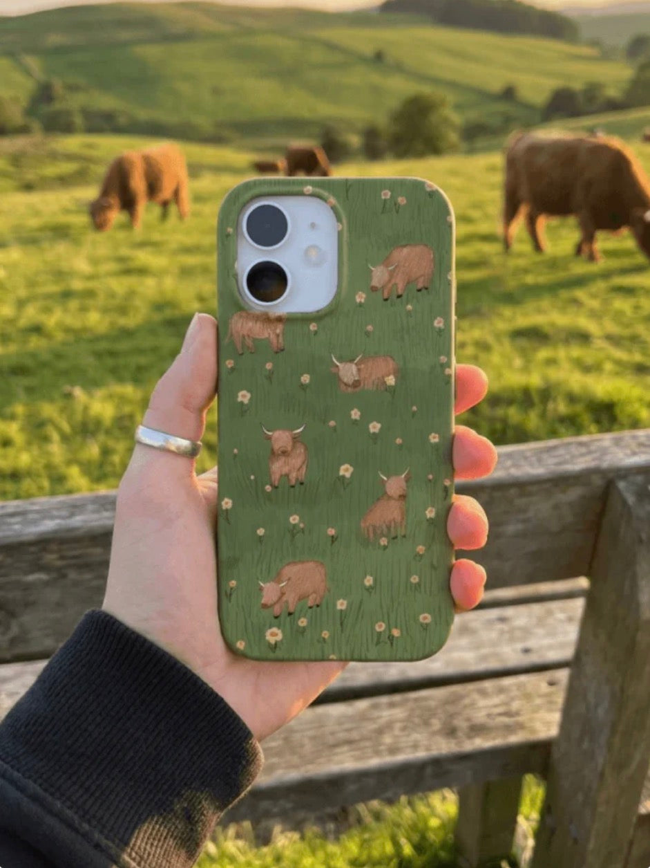 Highland Meadow Biodegradable Phone Case 🌱 (Eco-Friendly Protection)