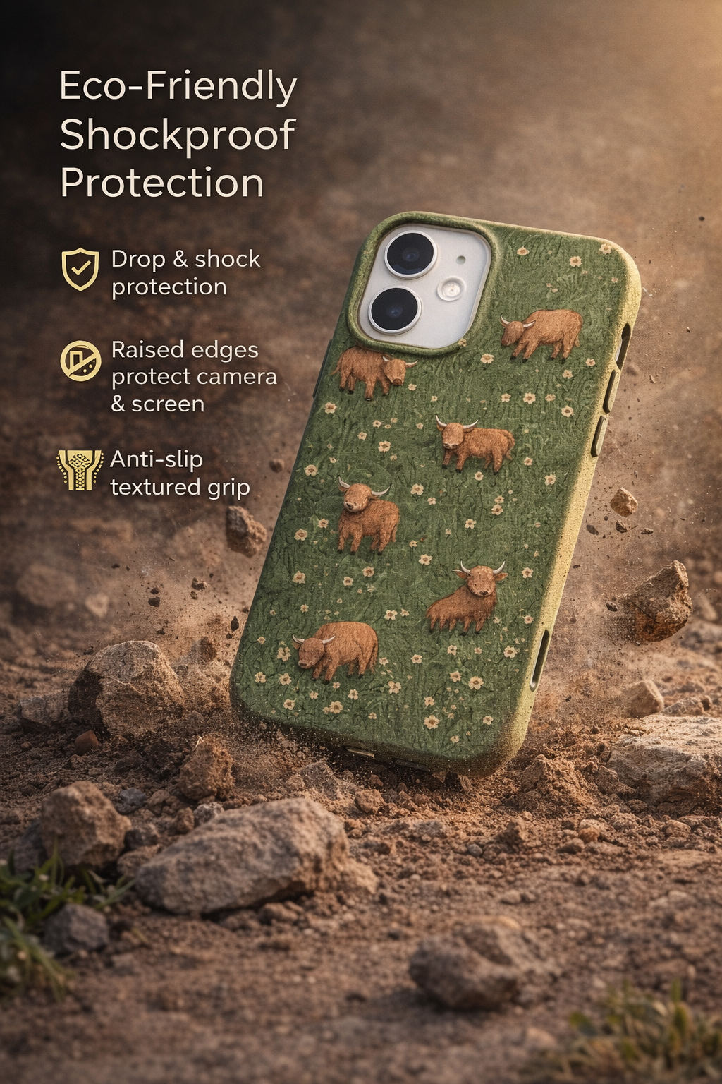 Highland Meadow Biodegradable Phone Case 🌱 (Eco-Friendly Protection)