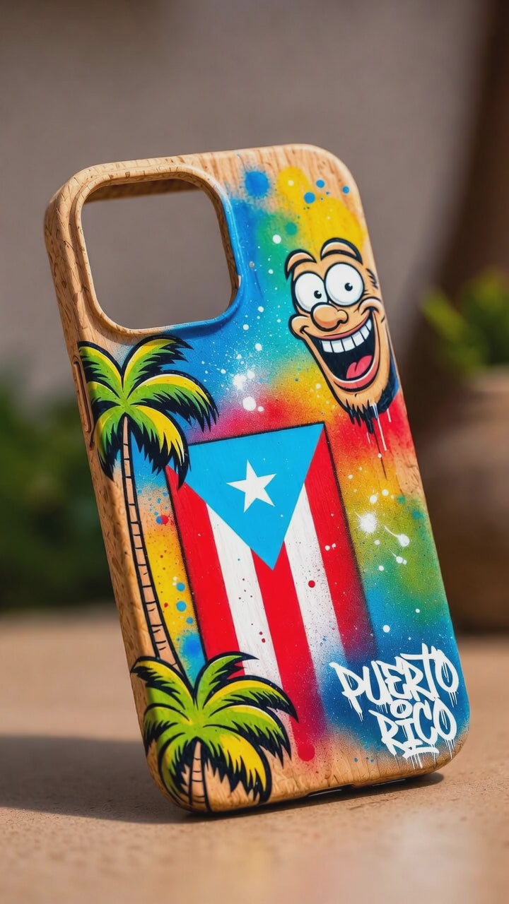 Puerto Rico Graffiti Biodegradable Phone Case