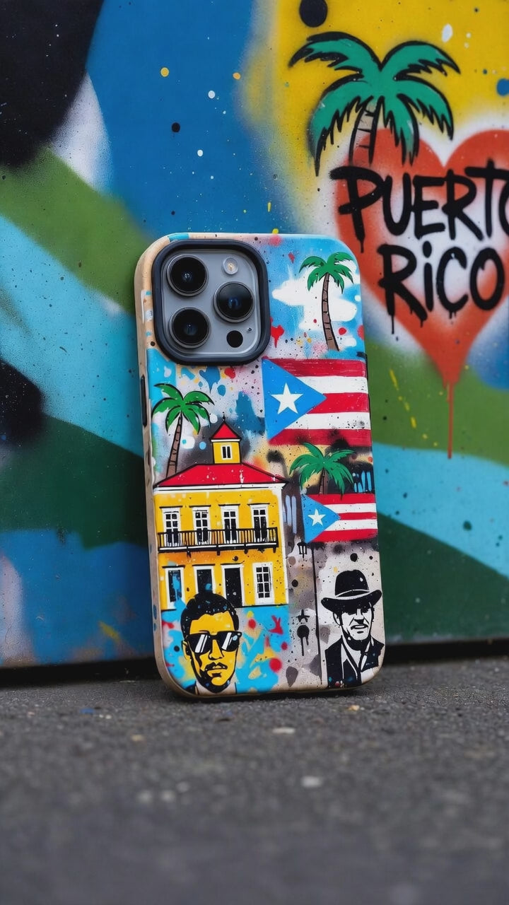 Puerto Rico Street Art Biodegradable Phone Case