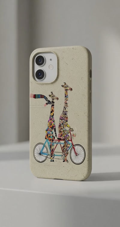 Custom Eco Crafters™ Biodegradable Phone Case – Summer Drop giraffe Art